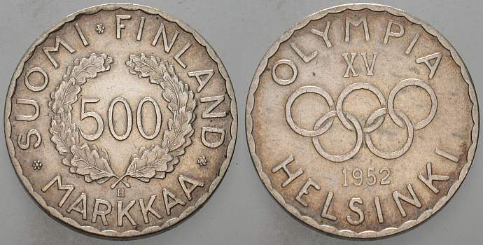 500 Markkaa 1952 K.M. 35 Schön 46 Sehr schön - vorzüglich