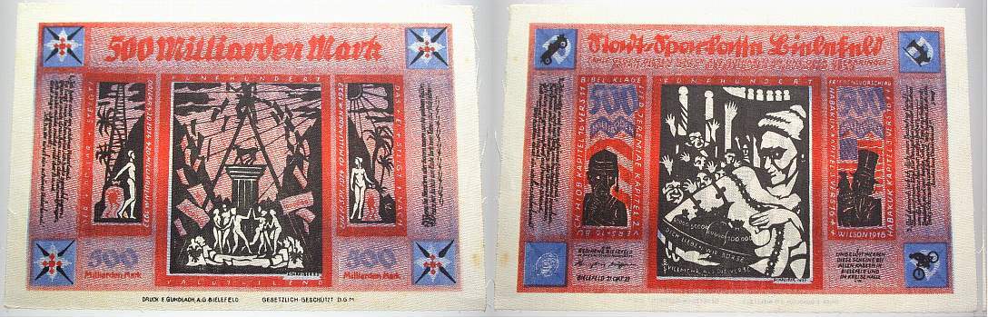 500 Milliarden Mark 21.10.1922 Grabowski 89 Grasser/Pick 42 Kassenfrisch