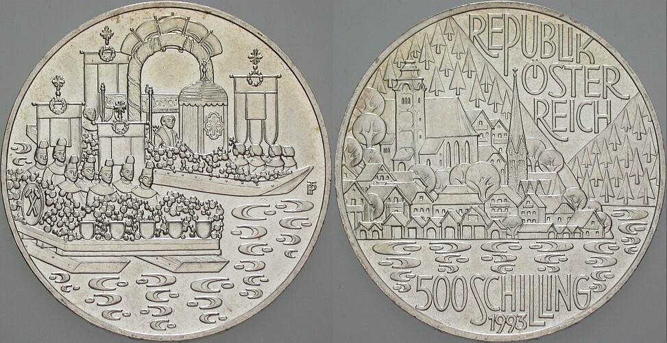 500 Schilling 1993  Handgehoben