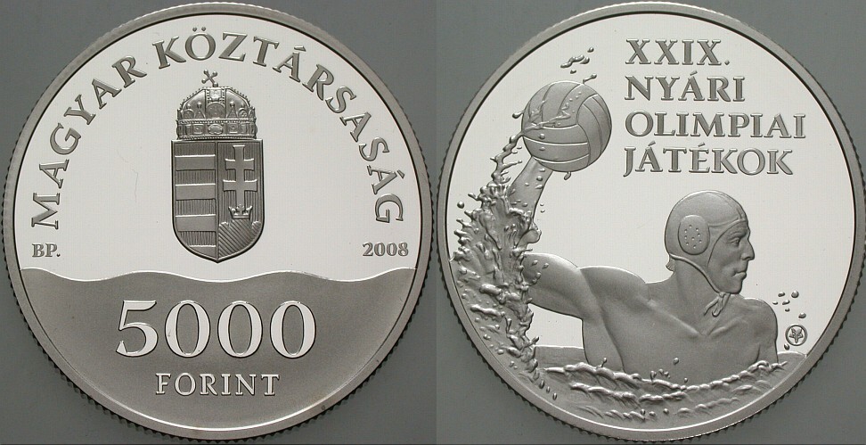 5000 Forint 2008 KM 808 Polierte Platte im Etui mit Zertifikat