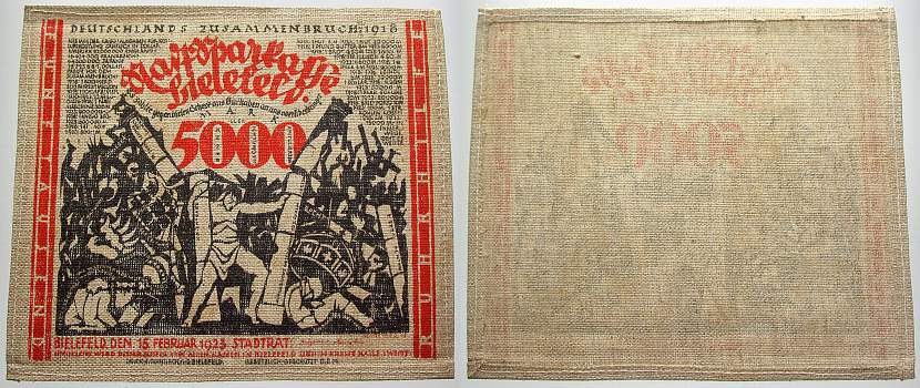 5000 Mark 15.2.1923 Grabowski 67a Grasser/Pick 28a Kassenfrisch