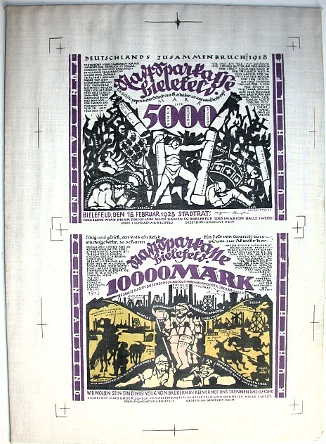 5000 + 10000 Mark 15.2.1923 Grabowski P 69.3/71.1 var. Fast kassenfrisch
