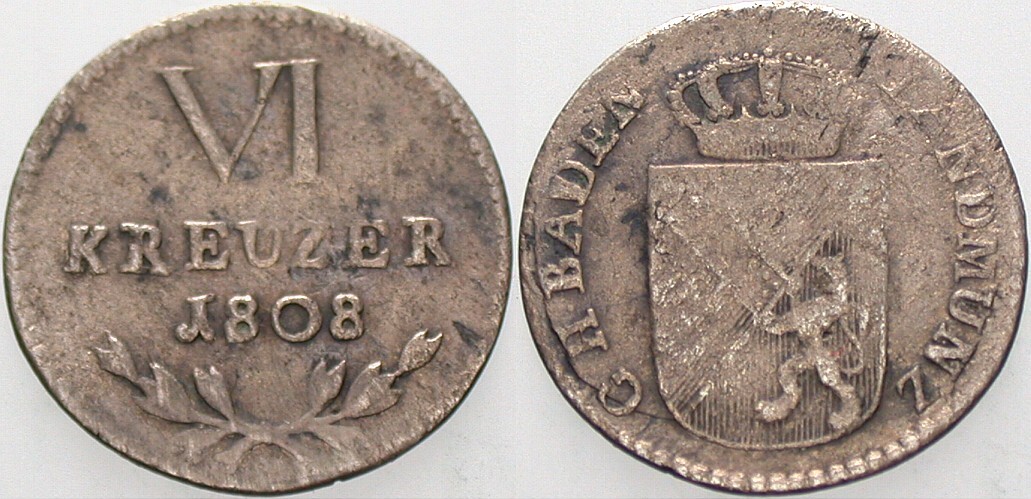 6 Kreuzer 1808 Jaeger 3 AKS 17. selten schön