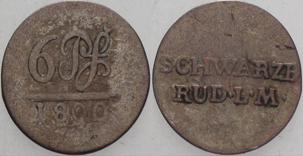 6 Pfennige 1800 Jaeger 24 AKS 4 Schön - sehr schön