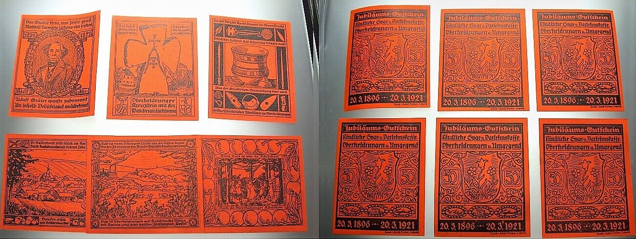 6 x 50 Pfennig 20.3.1921-1.12.1921 Grabowski/Mehl 995.2 Leicht gebraucht