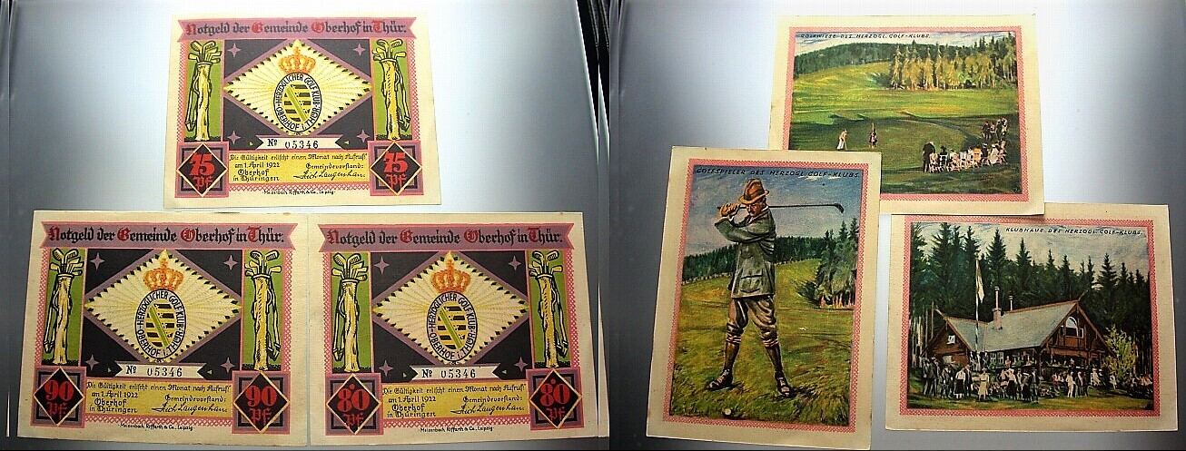 75 + 80 + 90 Pfennig 1.4.1922 Grabowski/Mehl 996.5 Leicht gebraucht
