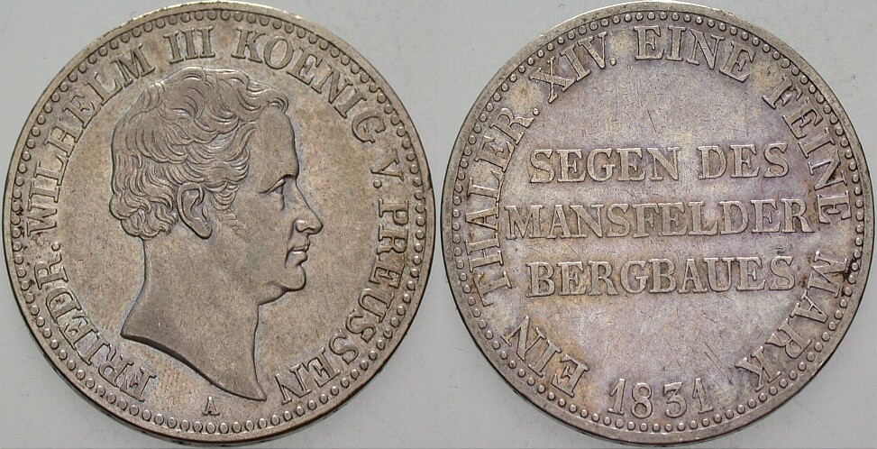 Ausbeutetaler 1831 Jaeger 63 AKS 18 Sehr schön