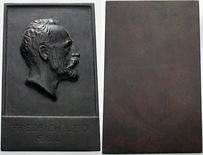 Bronzeguss-Plakette o.J. (1911) Fast vorzüglich