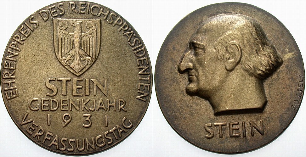 Bronzegussmedaille 1931 Patina, vorzüglich