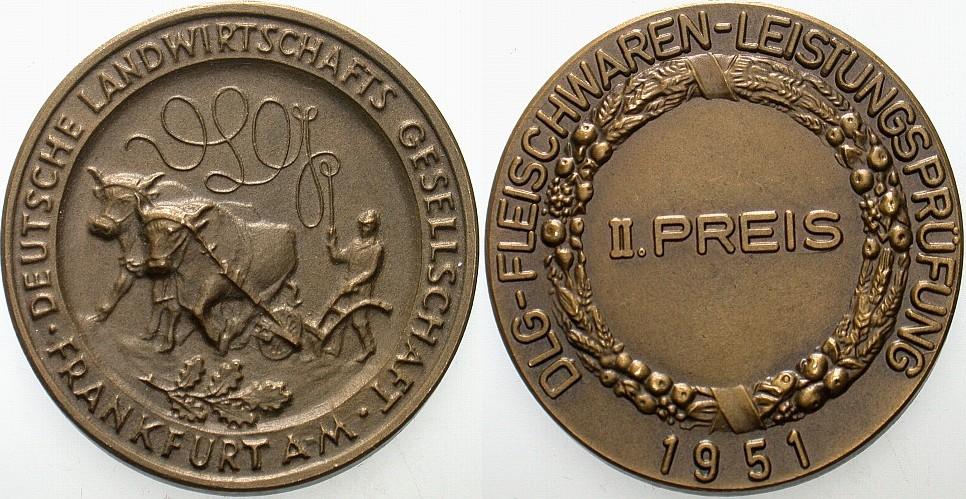 Bronzegussmedaille 1951  Vorzüglich