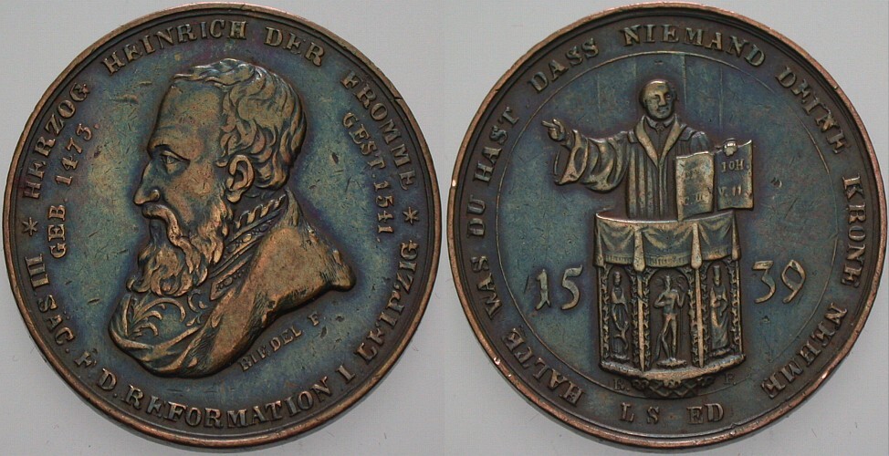 Bronzemedaille 1839 Slg. Whiting 708 Patina, sehr schön