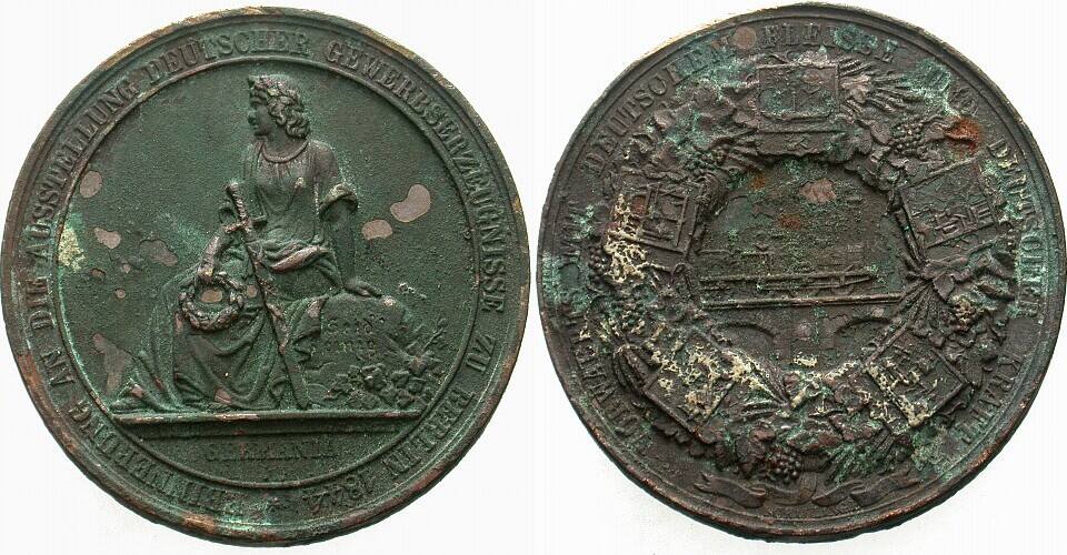 Bronzemedaille 1844  Fleckig, sehr schön
