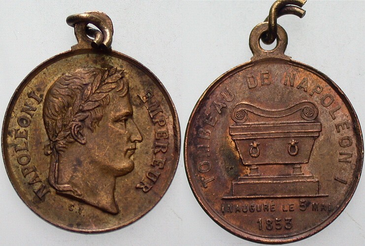Bronzemedaille 1853 Patina, sehr schön+