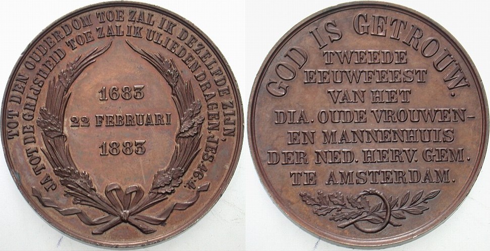 Bronzemedaille 1883 Patina, vorzüglich