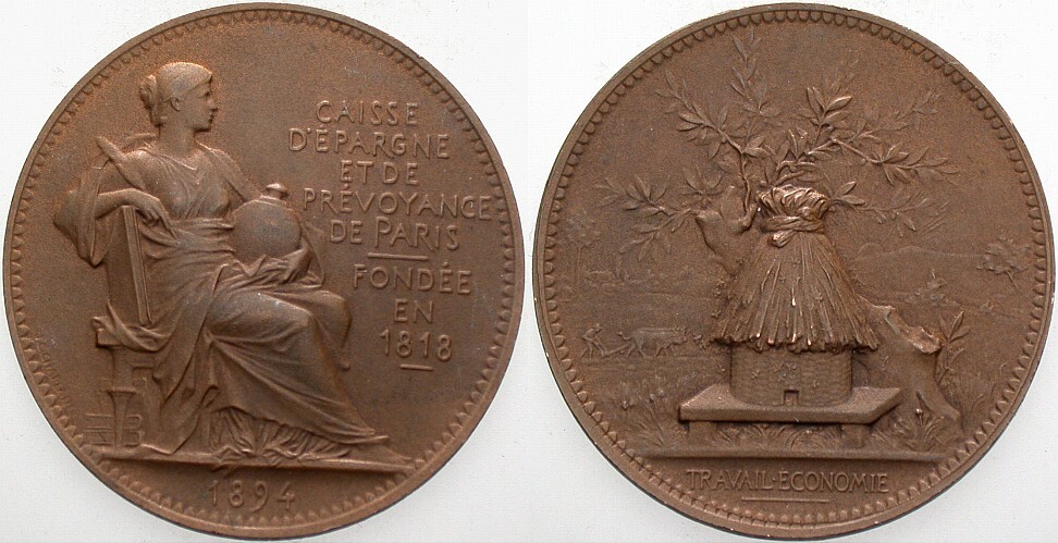 Bronzemedaille 1894 Sehr schön - vorzüglich