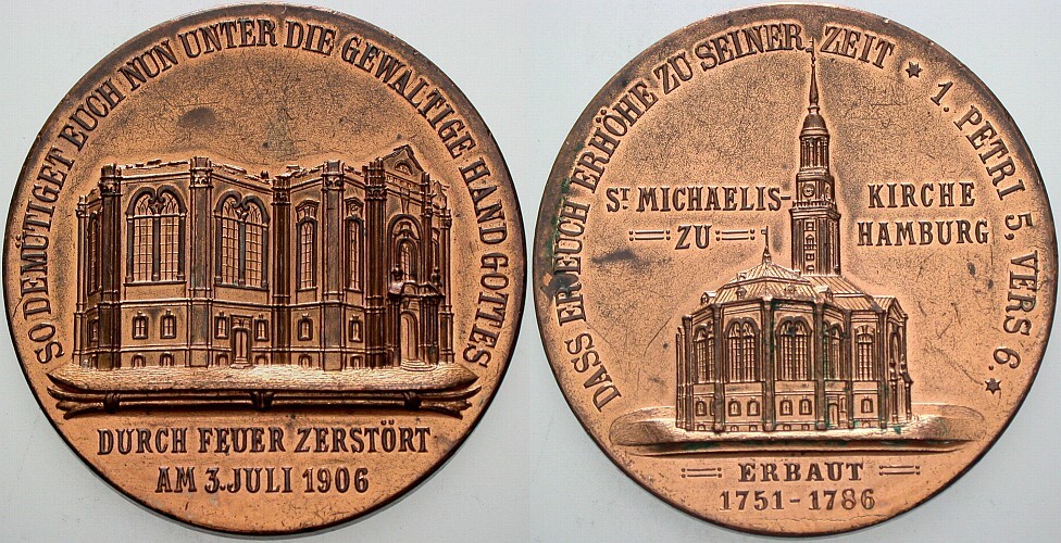 Bronzemedaille 1906 Patina, sehr schön - vorzüglich