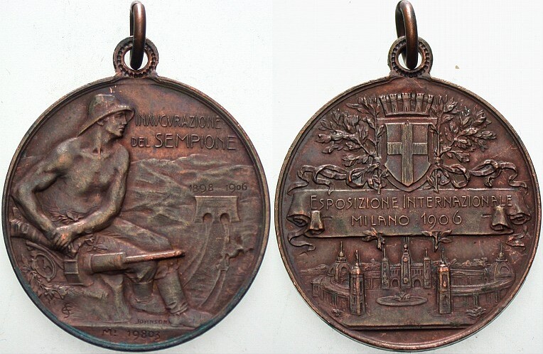 Bronzemedaille 1906  Sehr schön - vorzüglich mit Originalhenkel