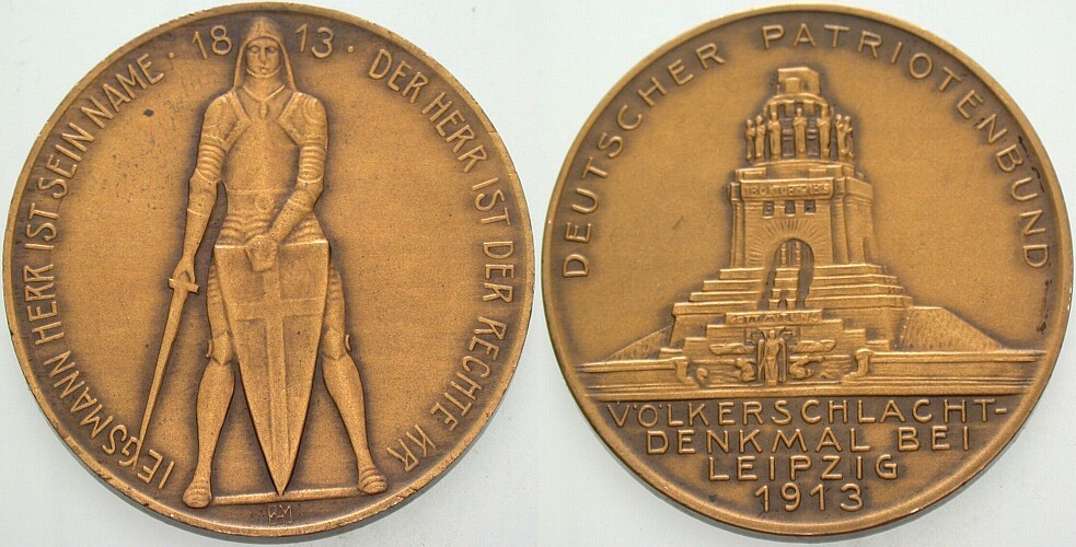 Bronzemedaille 1913  Patina, vorzüglich