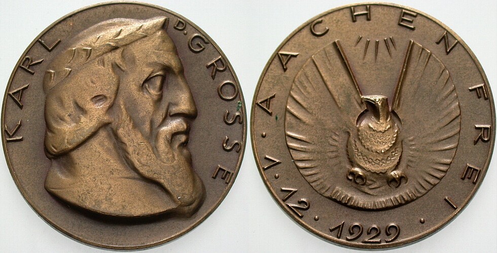 Bronzemedaille 1929 Vorzüglich