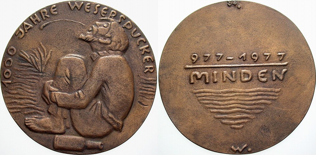 Bronzemedaille 1977  Vorzügliches Exemplar