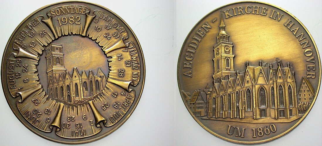 Bronzemedaille 1982 Strothotte 1982-6 Vorzüglich