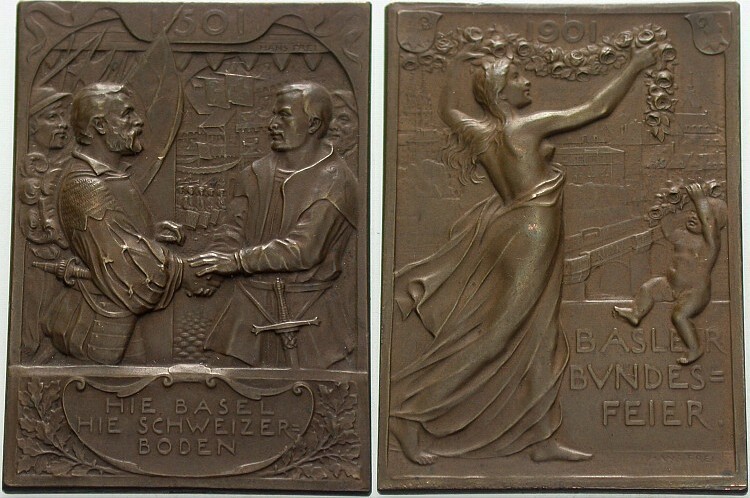 Bronzeplakette 1901  Vorzüglich
