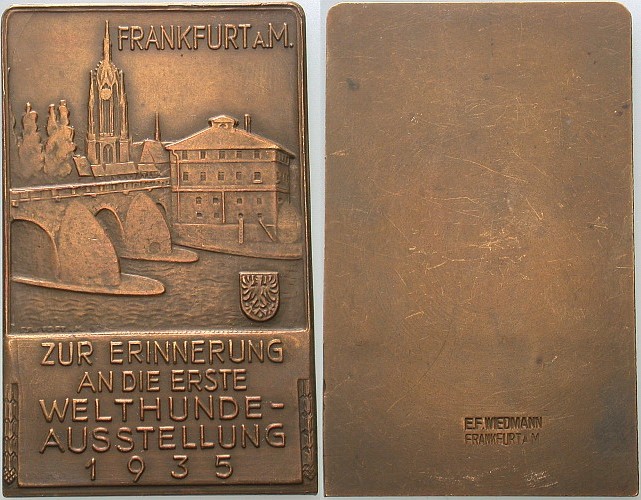 Bronzeplakette 1935 Fast vorzüglich