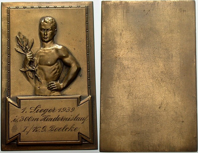 Bronzeplakette 1939 Sehr schön - vorzüglich