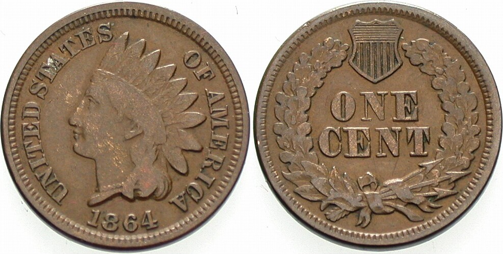 Cent 1864 Sehr schön
