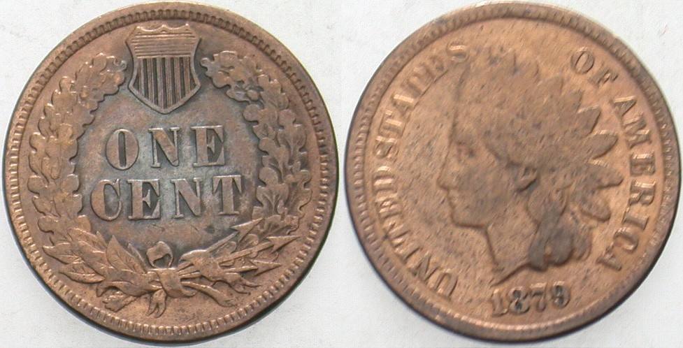 Cent 1879  Wz. Rdf., fast sehr schön