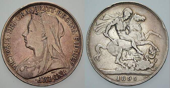 Crown 1895 (LVIII) Krause/Mishler 783 Kl. Rdf., sehr schön