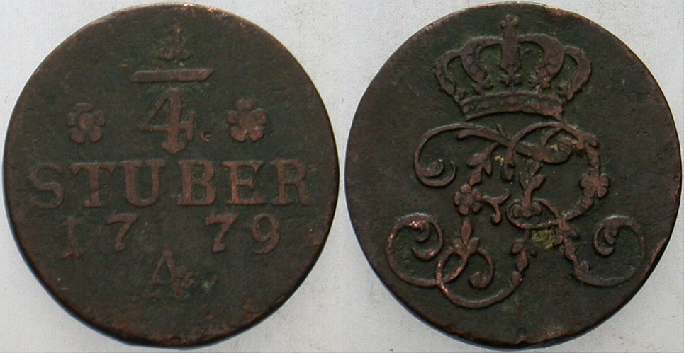 Cu 1/4 Stüber 1779 Olding 271 Schön - sehr schön