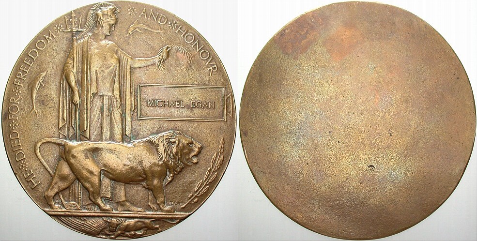 einseitige Bronzemedaille um 1920 Vorzügliches Exemplar
