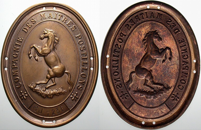 einseitige Bronzeplakette o.J.  Gelocht, sehr schön