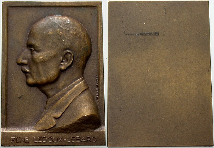 einseitige Bronzeplakette o.J. Vorzüglich