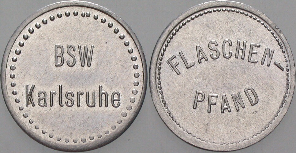 Flaschenpfand o.J Menzel 12689.1 Sehr schön