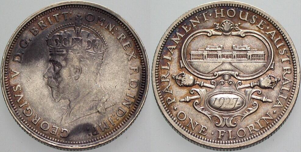 Florin 1927 Krause/Mishler 31 Patina, vorzüglich