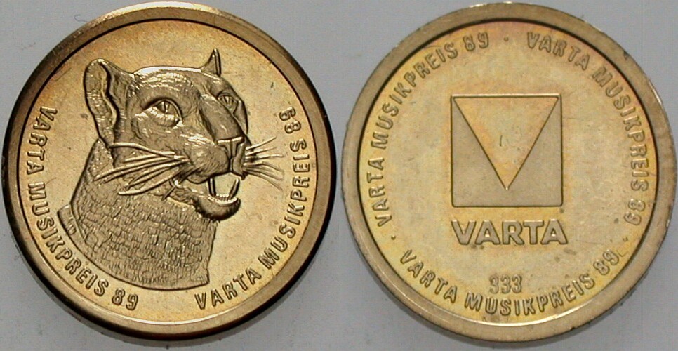 Goldmedaille 1989  Patina, vorzüglich