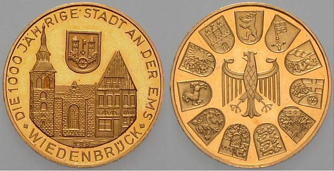 Goldmedaille o.J.  Vorzüglich