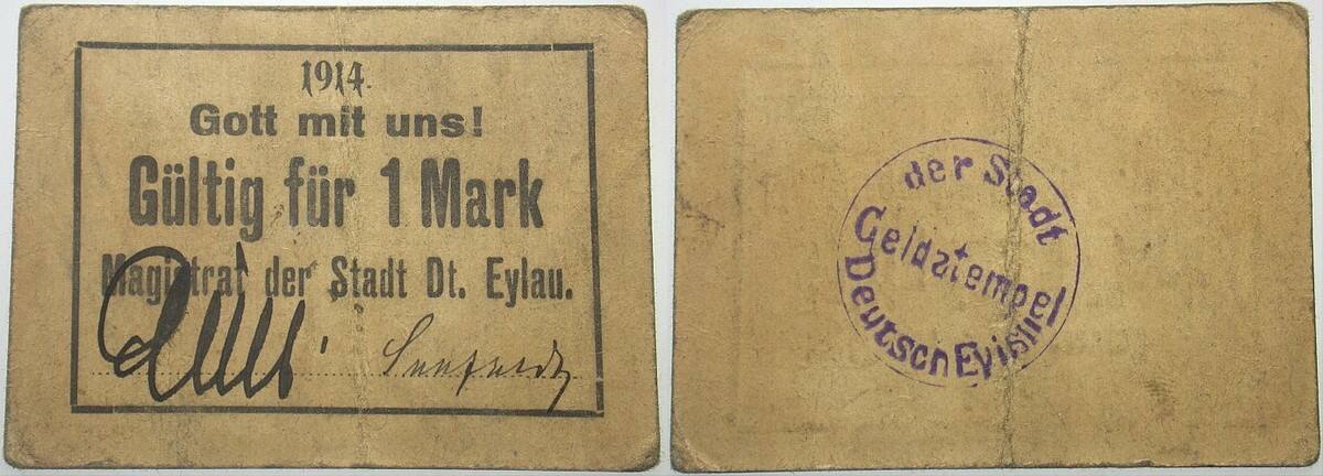 Gültig für 1 Mark 1914  Stärker gebraucht