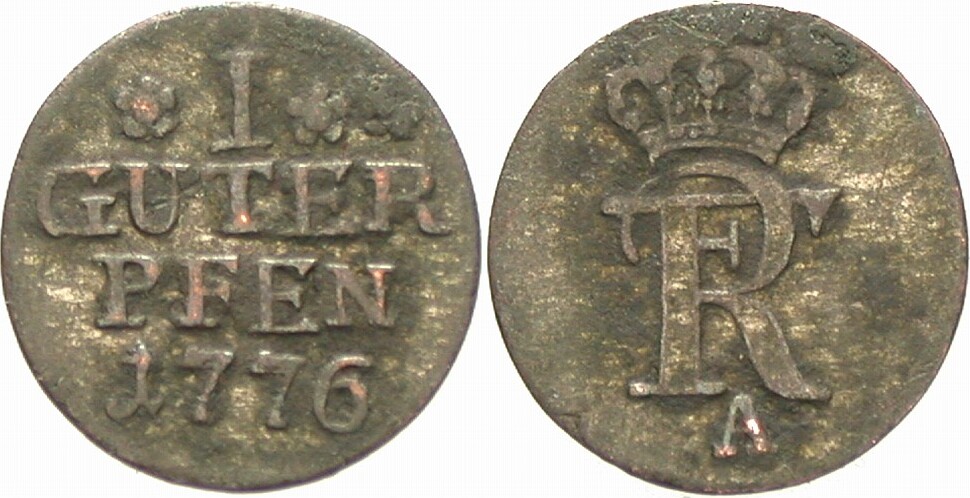Guter Pfennig 1776 Olding 154 Sehr schön