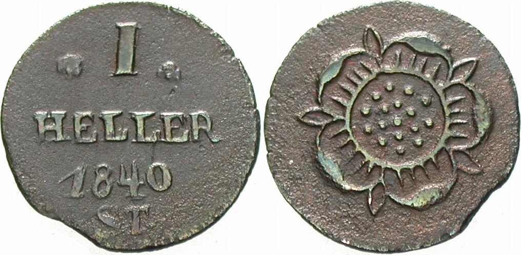 Heller 1840 Jaeger 2 AKS 15 Kl. Zainende, sehr schön