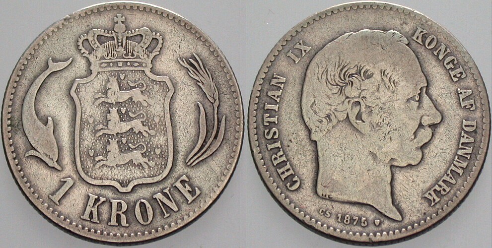 Krone 1875 KM. 797.1 Fast sehr schön