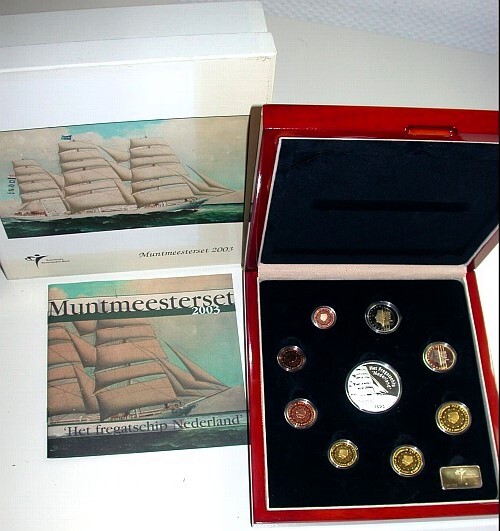 Kursmünzensatz 1 Cent-2 Euro  + Silbermedaille 2003  Polierte Platte