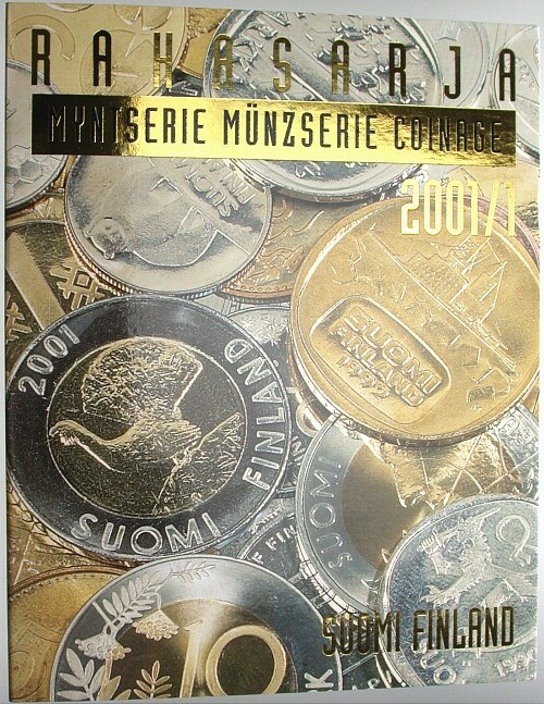 Kursmünzensatz (5 Münzen = 16,60 Markka) 2001/1 Stempelglanz