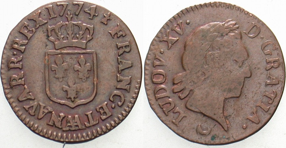 Liard 1774 KM. 543.2 Patina, vorzüglich
