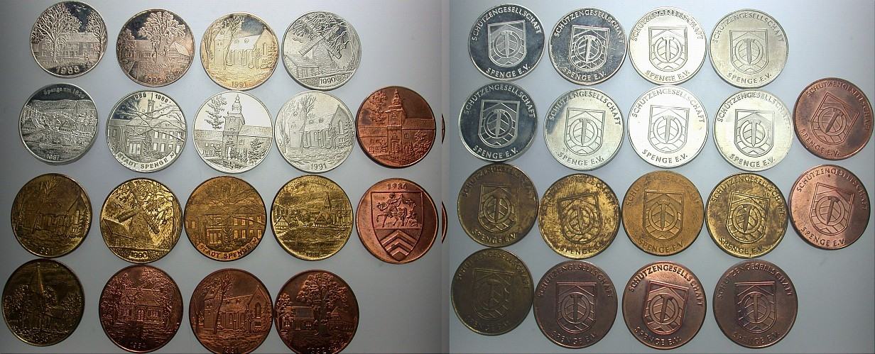 Lot von 18 Medaillen diverse Z.T. Fleckige Patina, meist vorzüglich