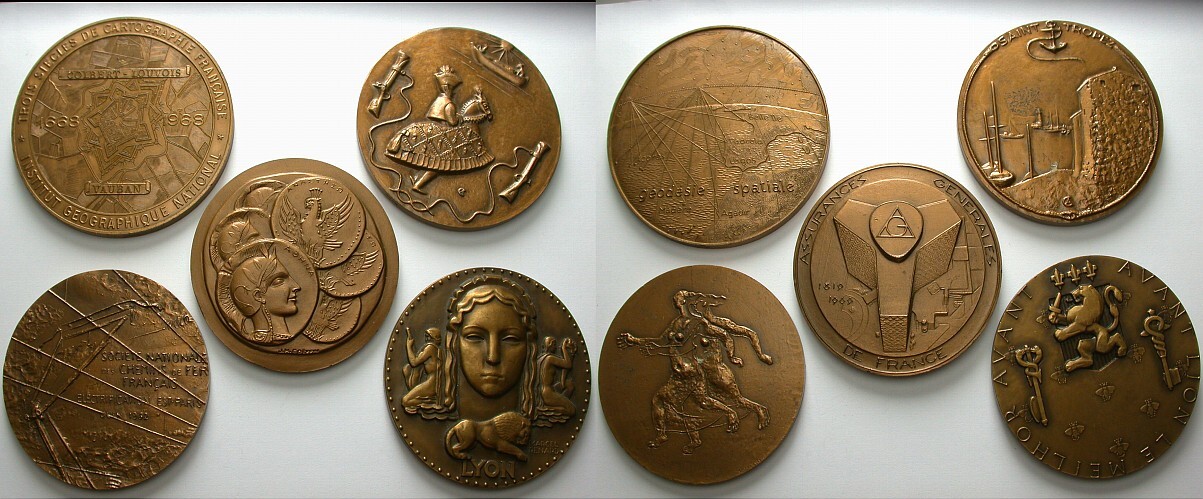 Lot von 5 Bronzemedaille div. Jahre  Meist vorzüglich