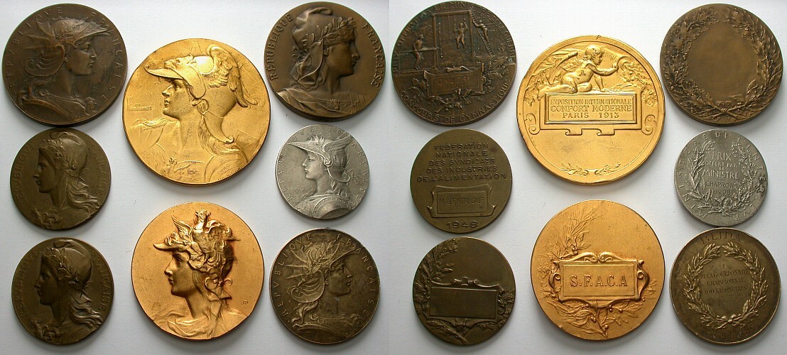 Lot von 8 x Bronzemedaillen div. Jahre  Meist sehr schön - vorzüglich