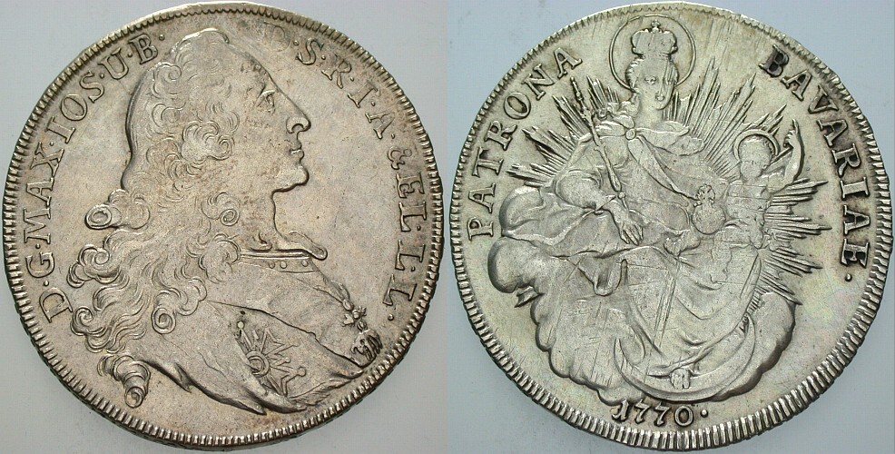 Madonnentaler 1770 Hahn 307 Davenport 1953 Justierspuren, sonst sehr schön - vorzüglich